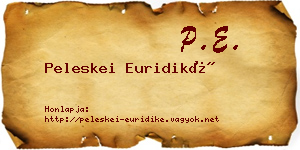 Peleskei Euridiké névjegykártya